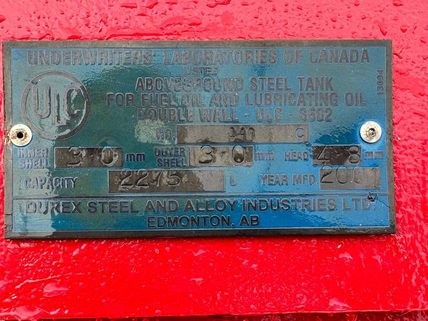 Above Ground Steel Fuel Tank
