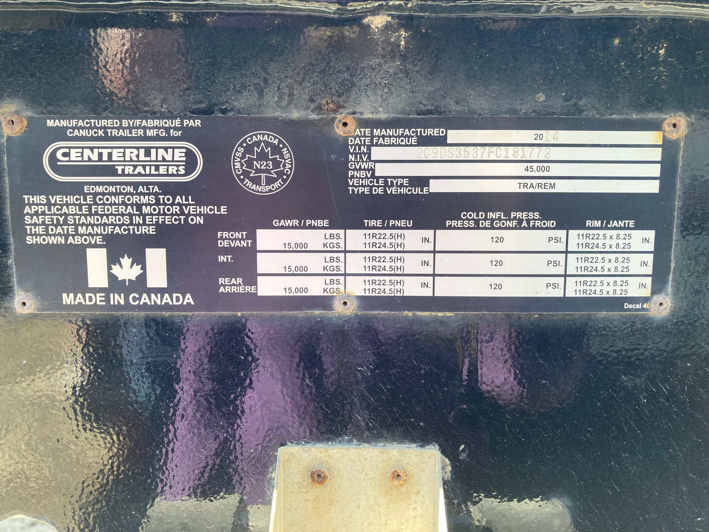 Centre Line Dump Trailer
