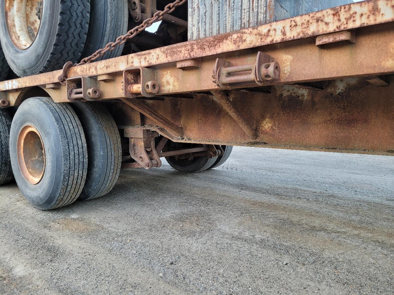 Old Tridem Step Deck Trailer