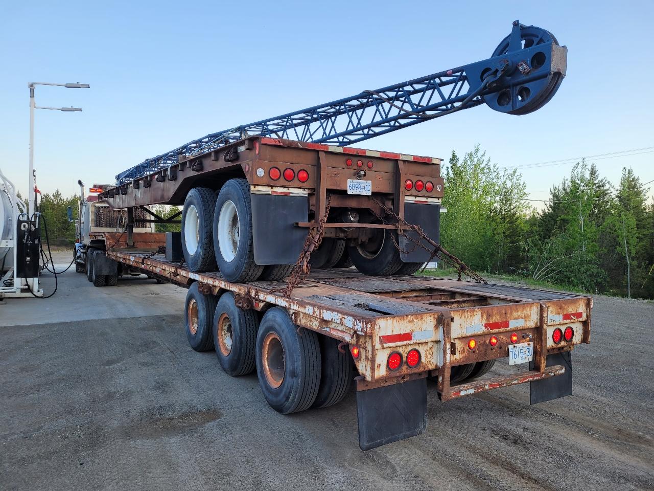 Old Tridem Step Deck Trailer