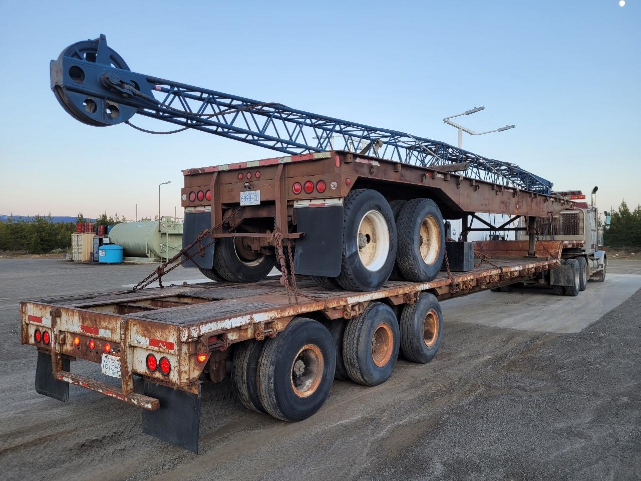 Old Tridem Step Deck Trailer