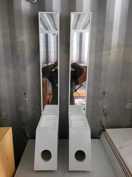 Mirror with Bottom Drawer Units, each