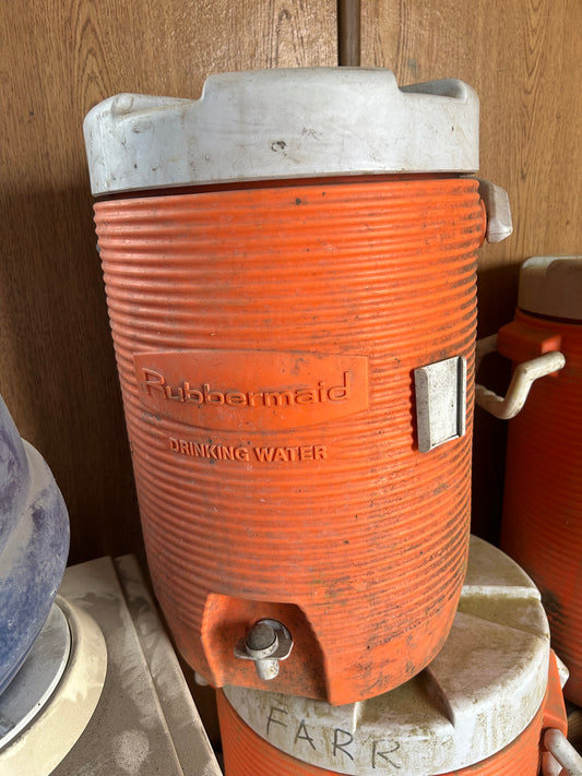 Orange Rubbermaid Water Jug