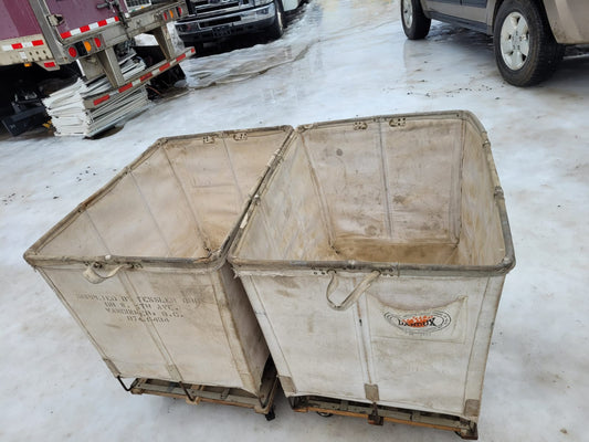 Canvas Baskets w/ Wheels, each
