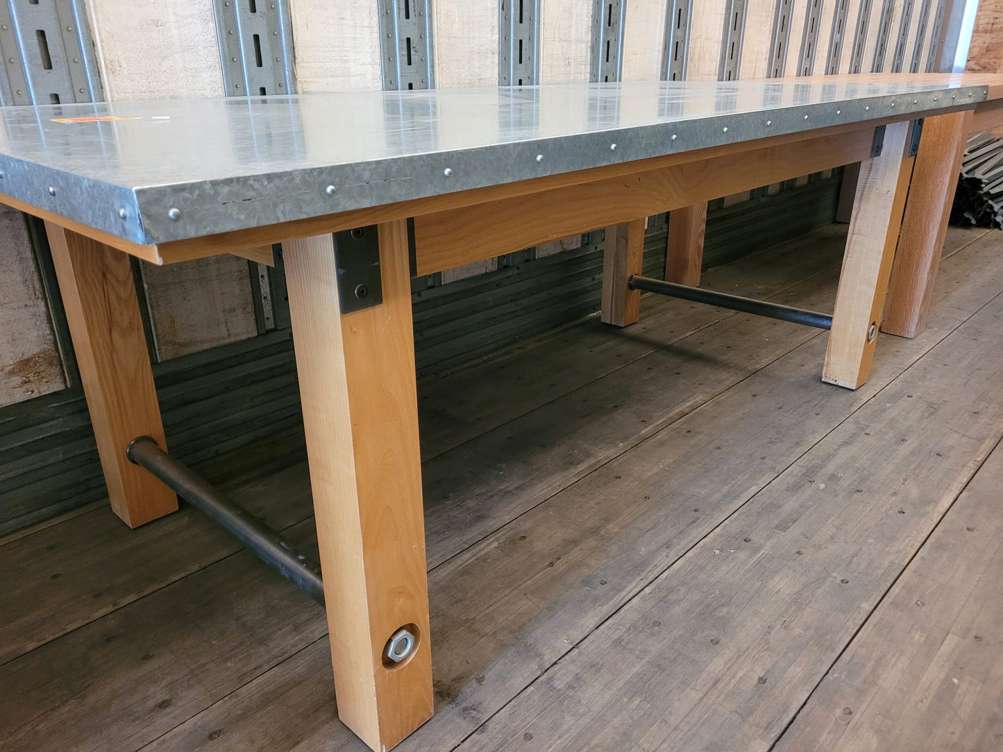 Galvanized Metal Top Table