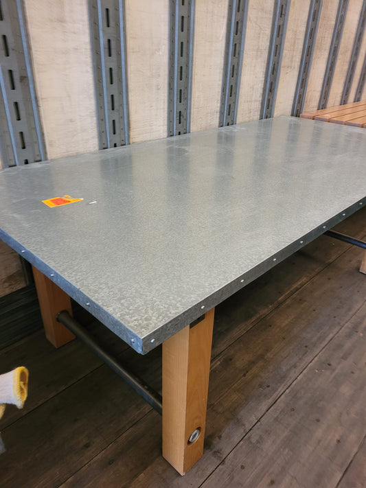 Galvanized Metal Top Table