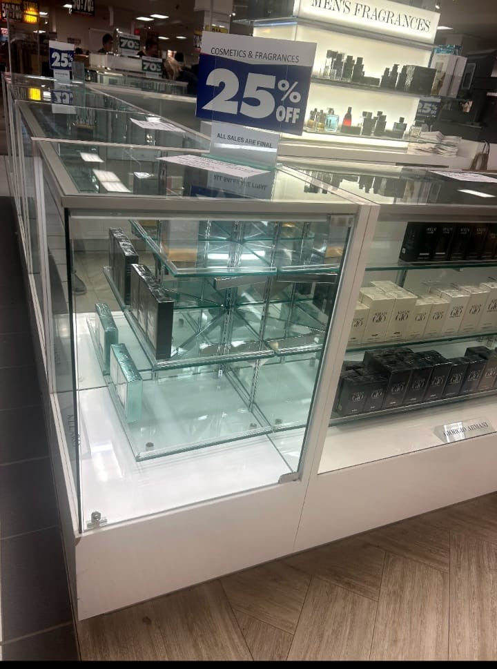 White Display Cases Each