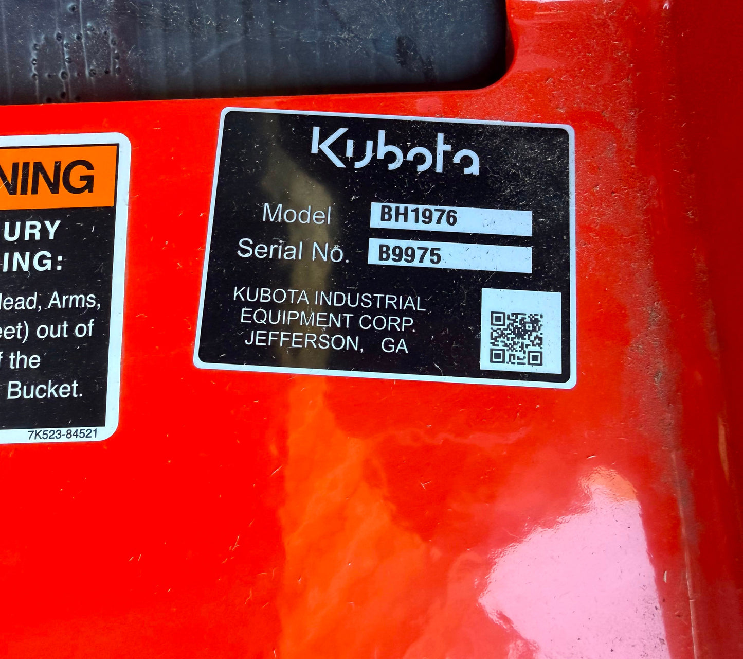 New Kubota mechanical thumb [BH1976]