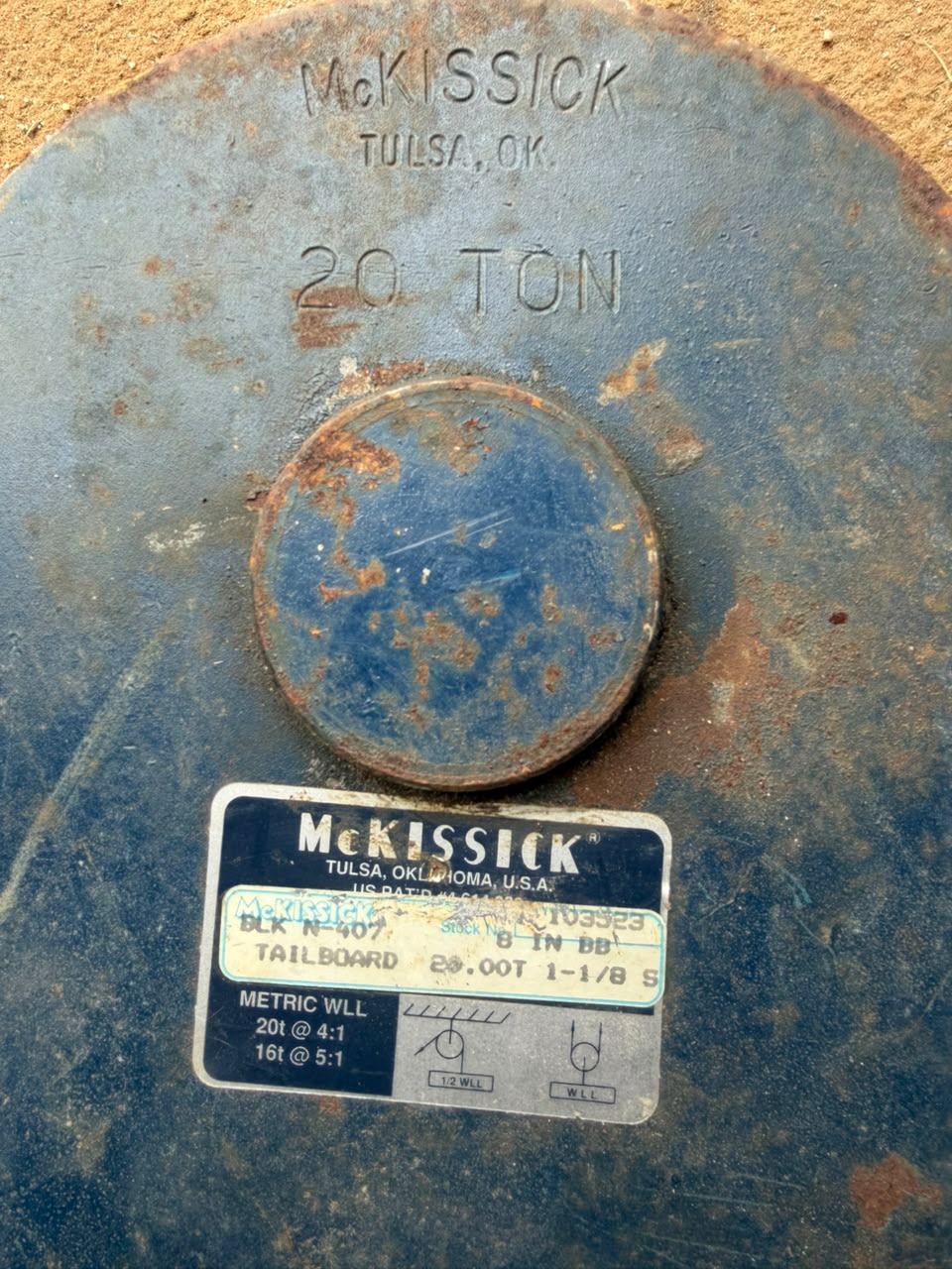 Mckissick snatch block 20 TON